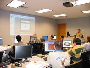 Students attending a four and 1/2 day eCabinets Training Class held at Thermwood